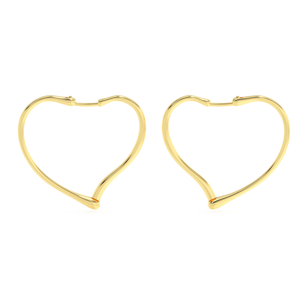 18k Plain Gold Earring JGD-2308-09135