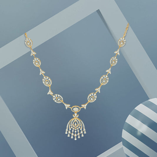 18k Real Diamond Necklace JGS-2207-06573