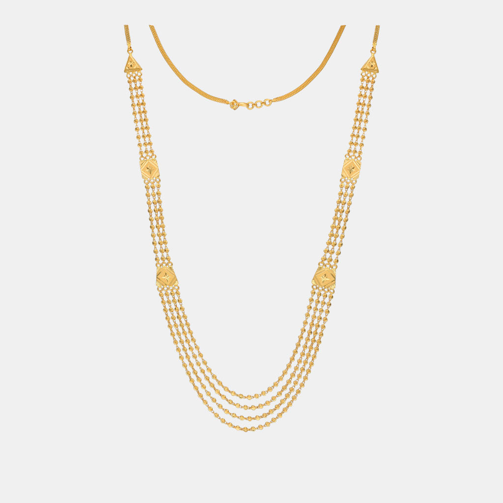 22k Plain Gold Necklace JG-2301-00027