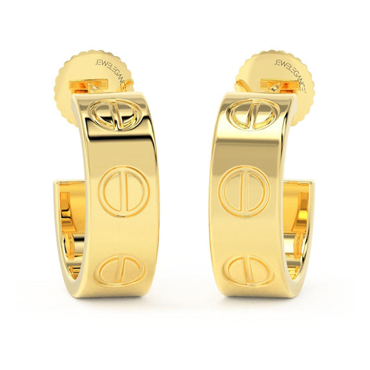 18k Plain Gold Earring JGD-2305-08411
