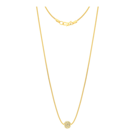 22k Plain Gold Necklace JGS-2108-03881