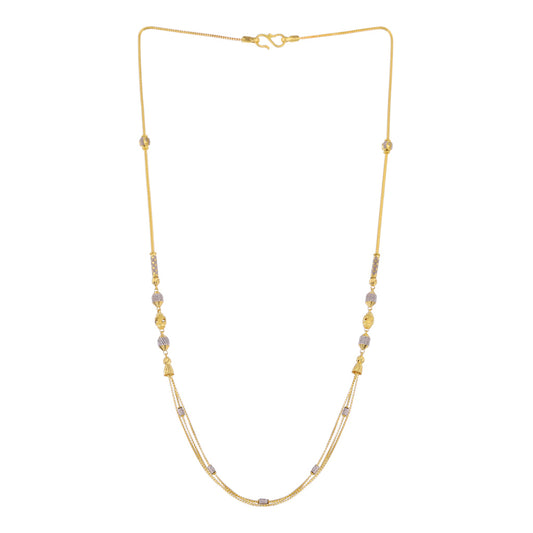 22k Plain Gold Necklace JGS-2108-04341