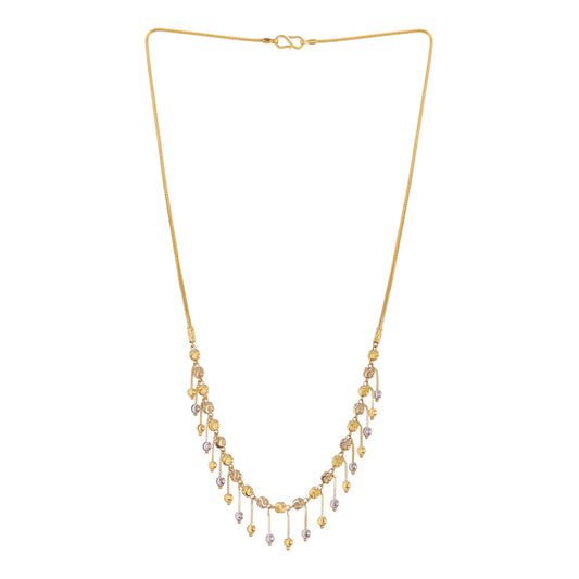 22k Plain Gold Necklace JGS-2108-04354
