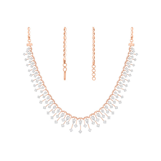 18k Real Diamond Necklace JGS-2108-04630