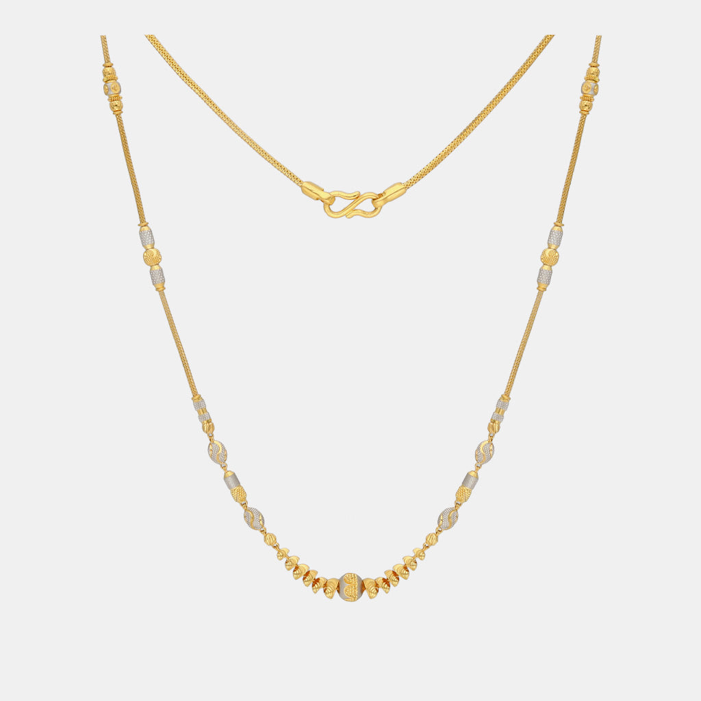22k Plain Gold Necklace JGS-2212-07999