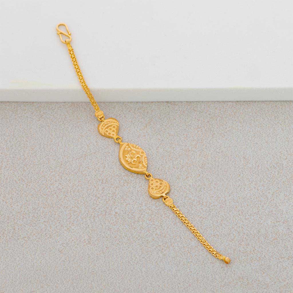 22k Plain Gold Bracelet JG-1905-2577