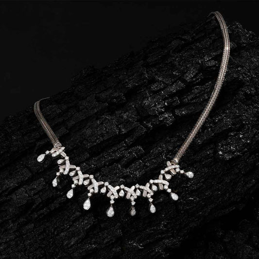 18k Real Diamond Necklace JG-2002-01357