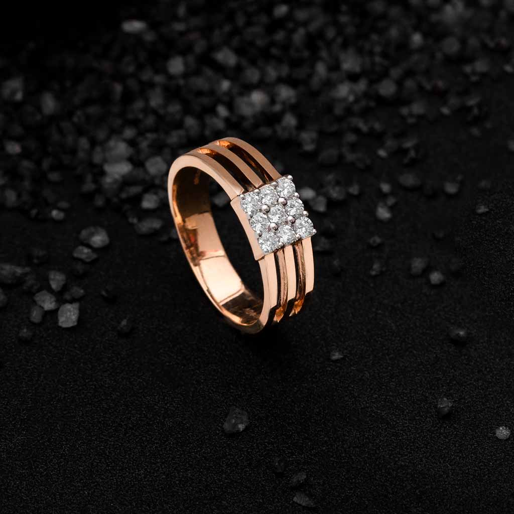 Amazon.com: AFFY Round Shape White Natural Diamond Men's Engagement Ring In  14k Solid Rose Gold (1.06 cttw) Ring Size-4: Clothing, Shoes & Jewelry