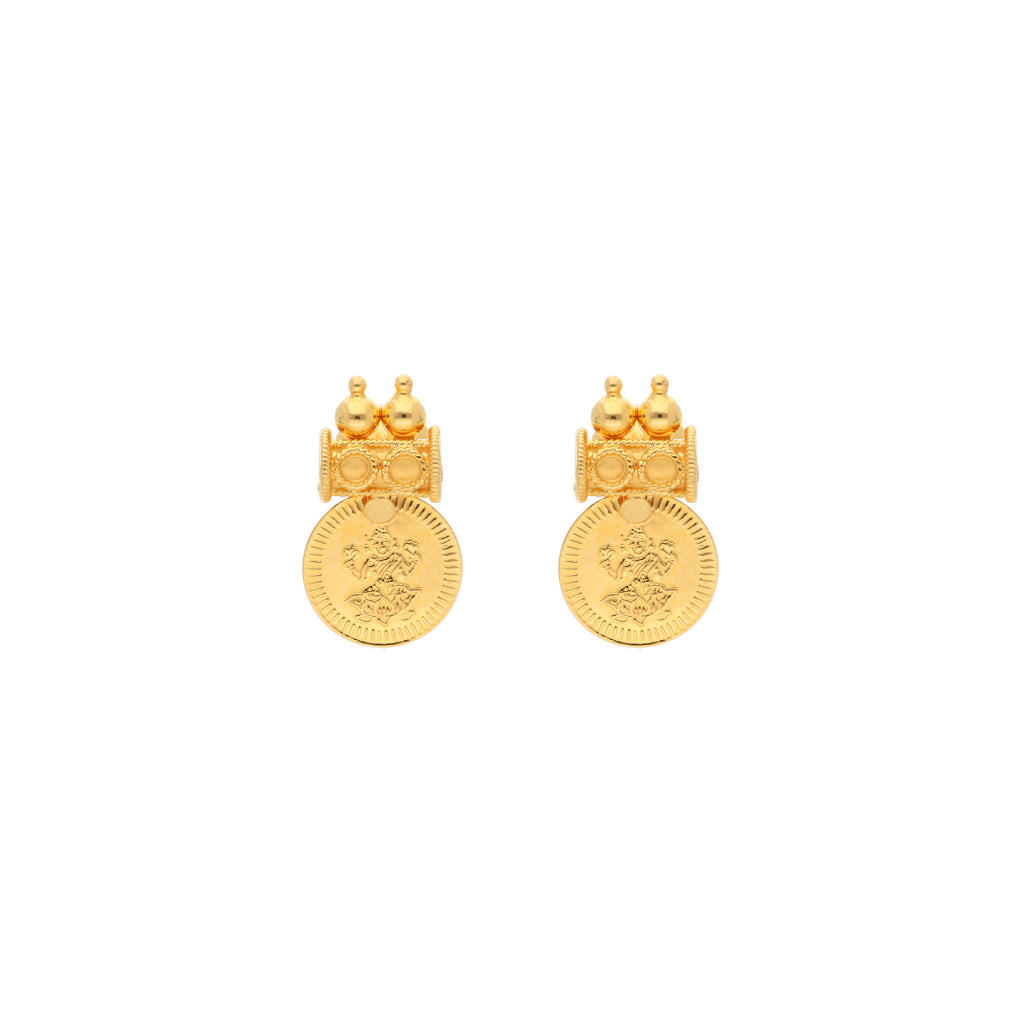 22k Plain Gold Earring JG-2006-02823