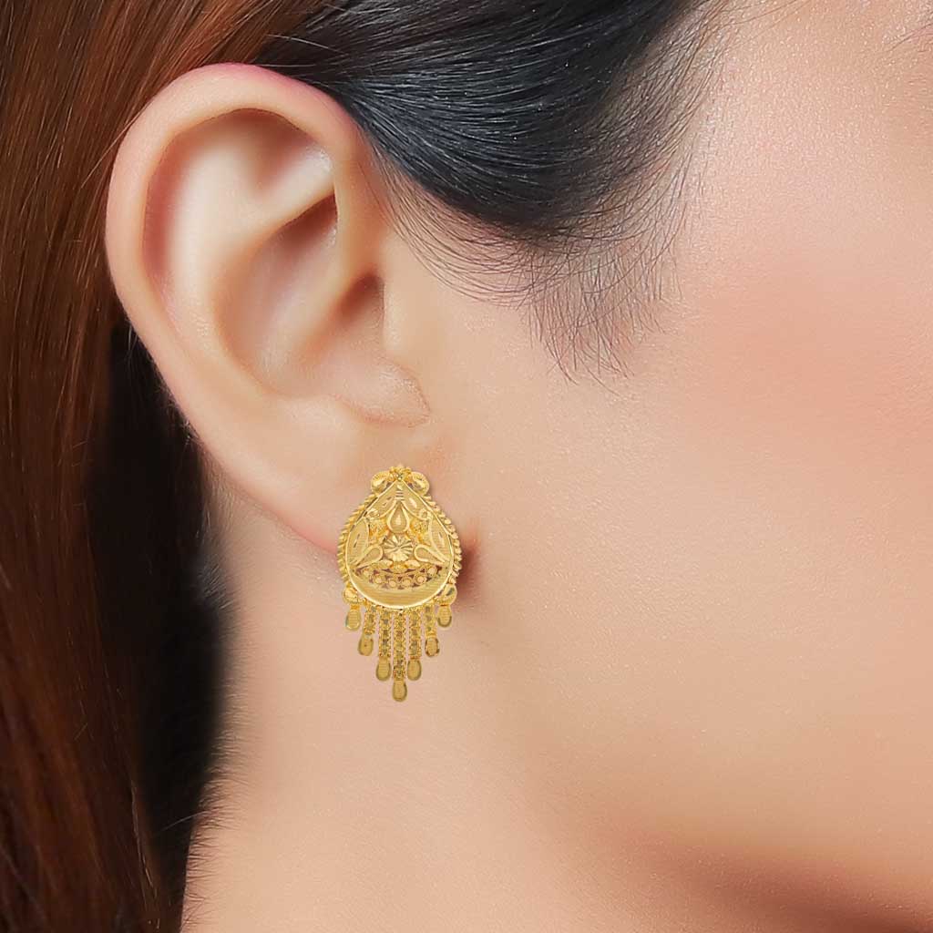 SPE Gold -Fashion Music Design Gold Earring