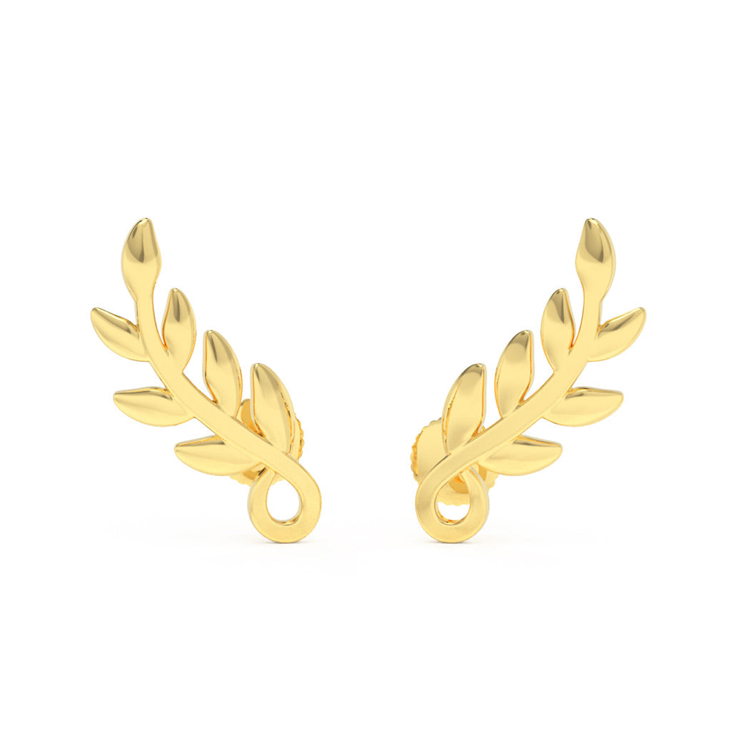 18k Plain Gold Earring JGD-2308-09132