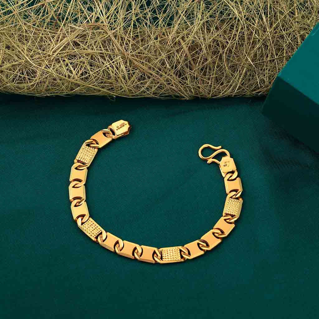 12mm 14k Yellow Gold Plated Flat Mariner Chain Bracelet, 8 inches -  Walmart.com