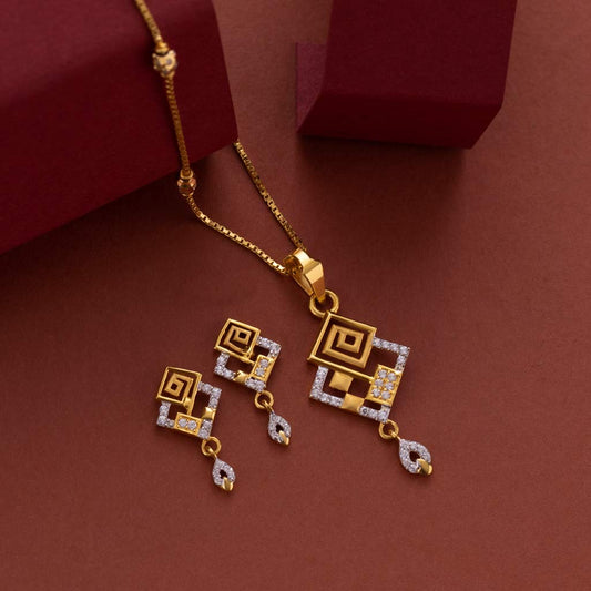 22k Gemstone Necklace Set JGS-2002-01840
