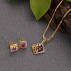 22k Gemstone Necklace Set JGS-2002-01940
