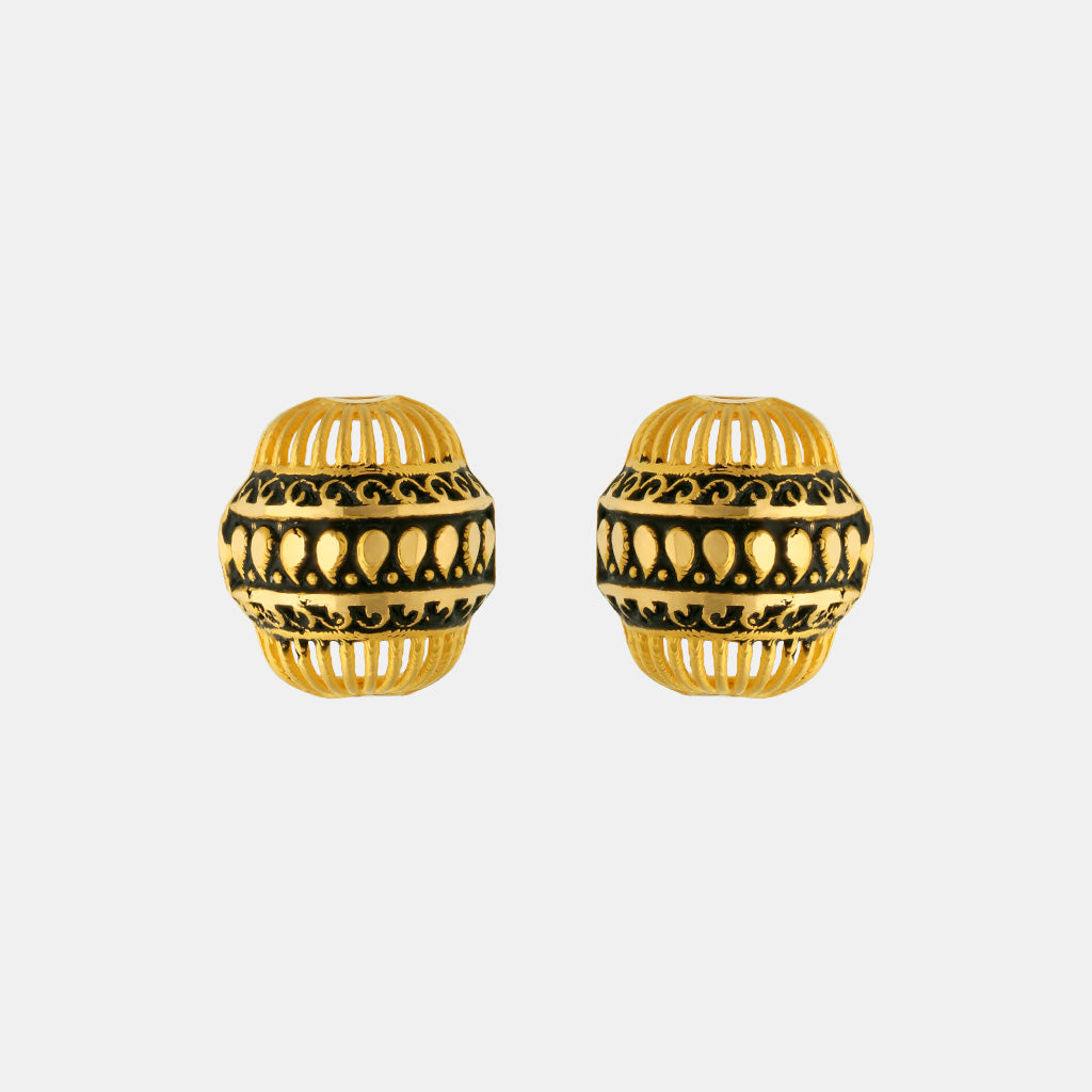 22k Plain Gold Earring JGS-2207-06608