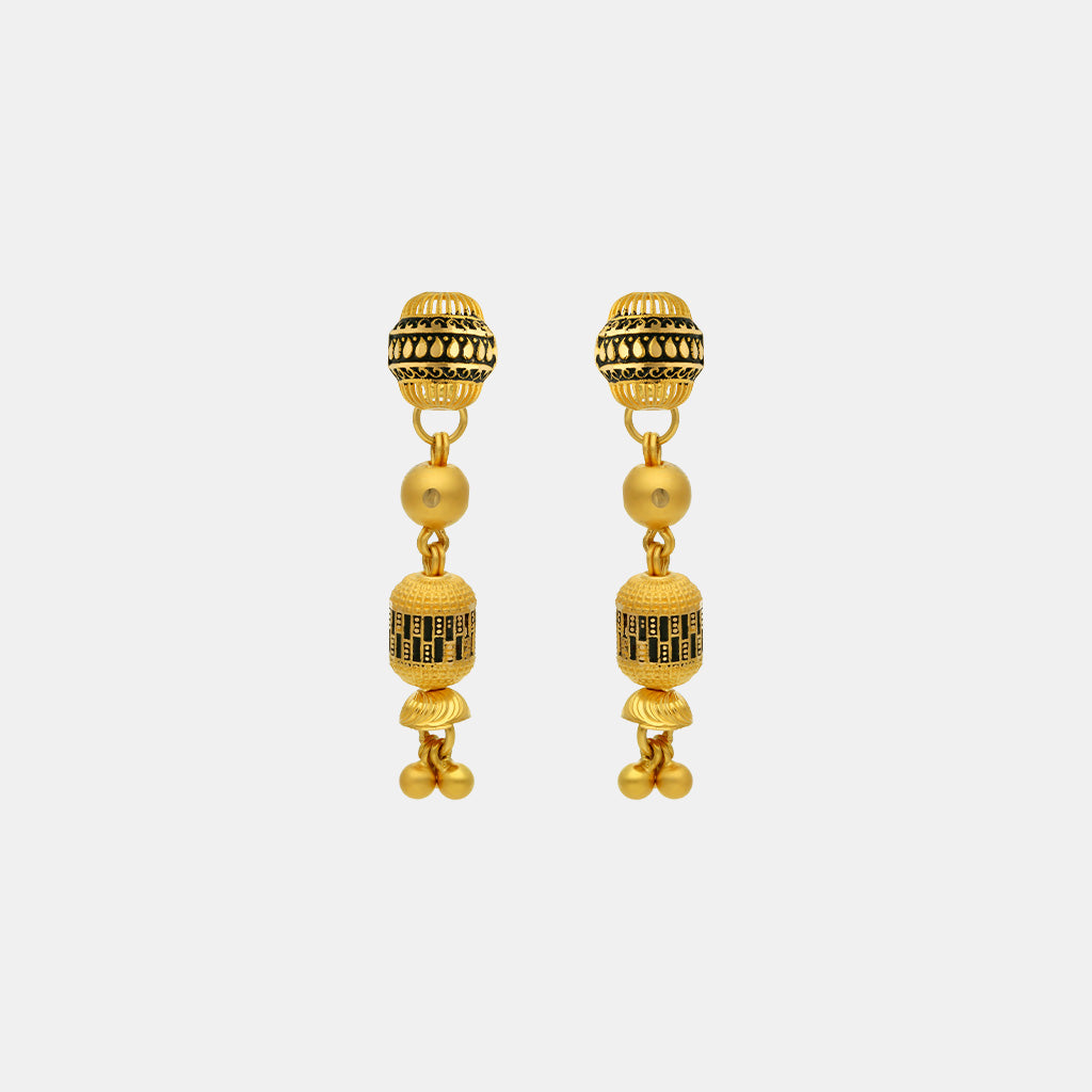 22k Plain Gold Earring JGS-2207-06610