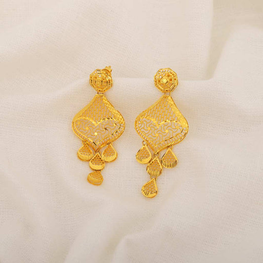 22k Plain Gold Earring JGS-2307-08988