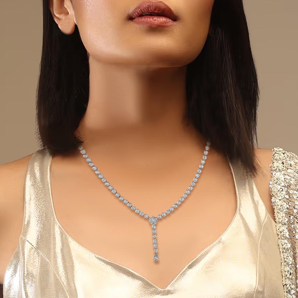4 Layer Diamond Setting Pendant Set (Earrings & Necklace) – PRERTO  E-COMMERCE PRIVATE LIMITED