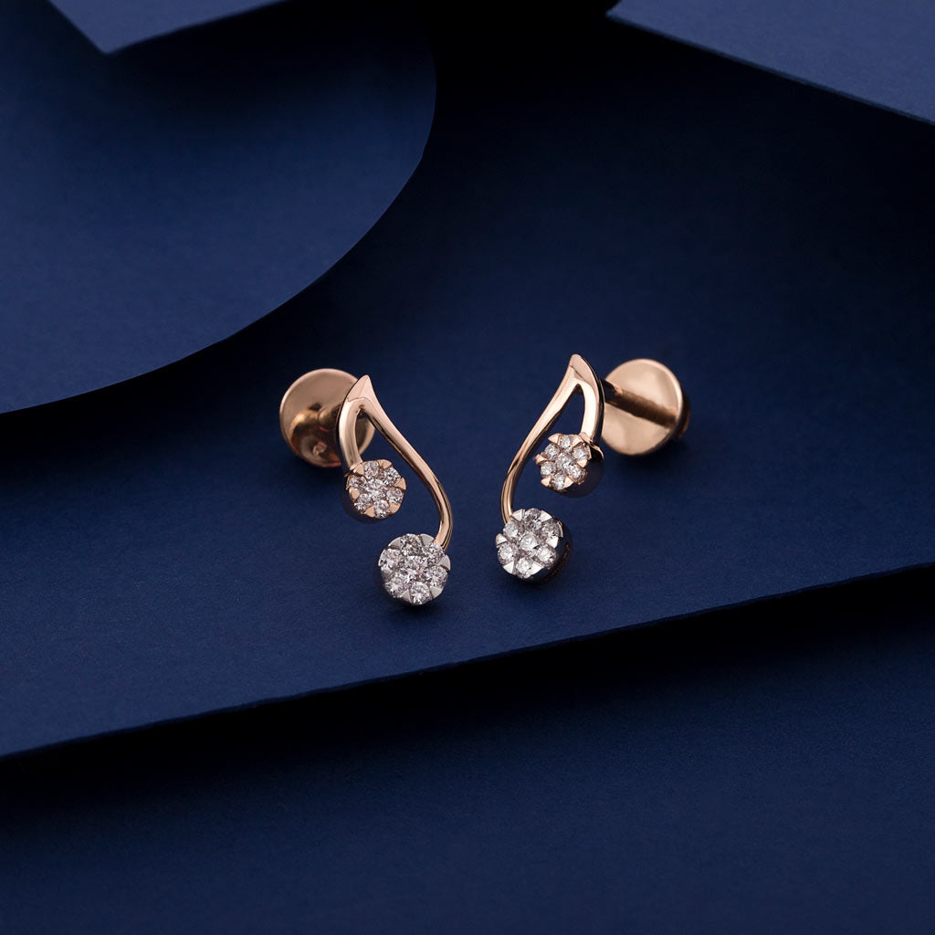 Tiffany Solitaire Diamond Stud Earrings in Rose Gold | Tiffany & Co.