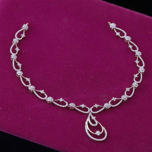 18k Real Diamond Necklace JG-1901-2079
