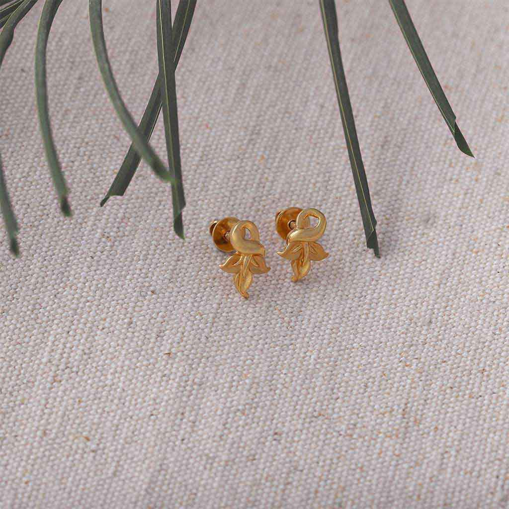 22k Plain Gold Earring JG-1903-2375