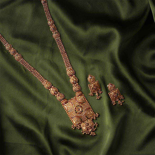 22k Antique Necklace Set JG-1905-2493