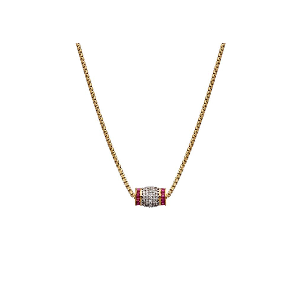 22k Gemstone Necklace Set JG-1906-2924