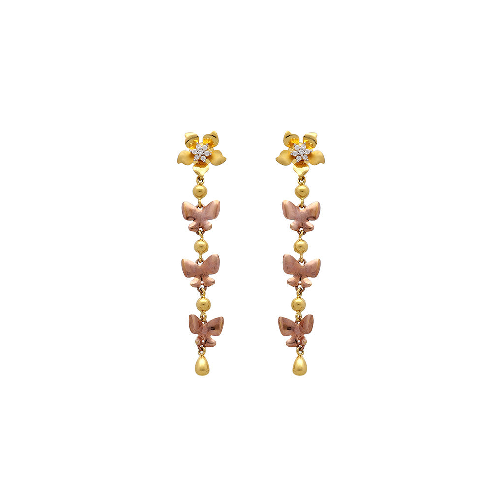 22k Plain Gold Earring JG-1906-2933
