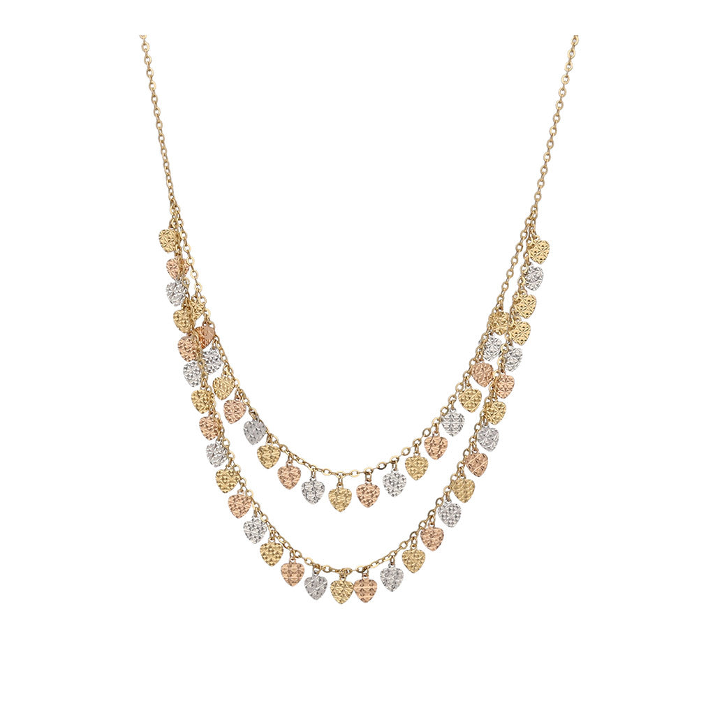 18k Plain Gold Necklace Set JG-1908-00022