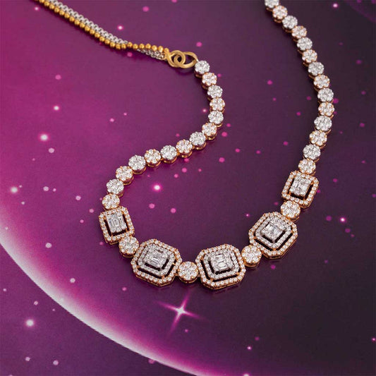 18k Real Diamond Necklace JG-1908-00258