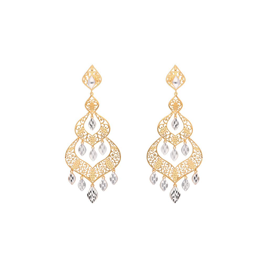 Buy 18k Yellow Gold and American Diamond Stud Earrings for Women VE-837  Online from Vaibhav Jewellers
