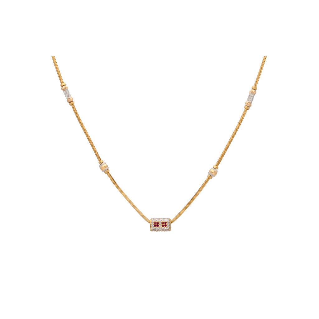 22k Gemstone Necklace Set JG-1911-00565