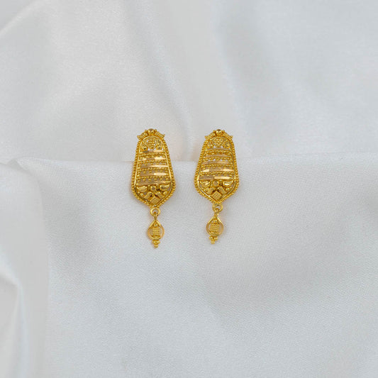 22k Plain Gold Earring JG-2005-02292