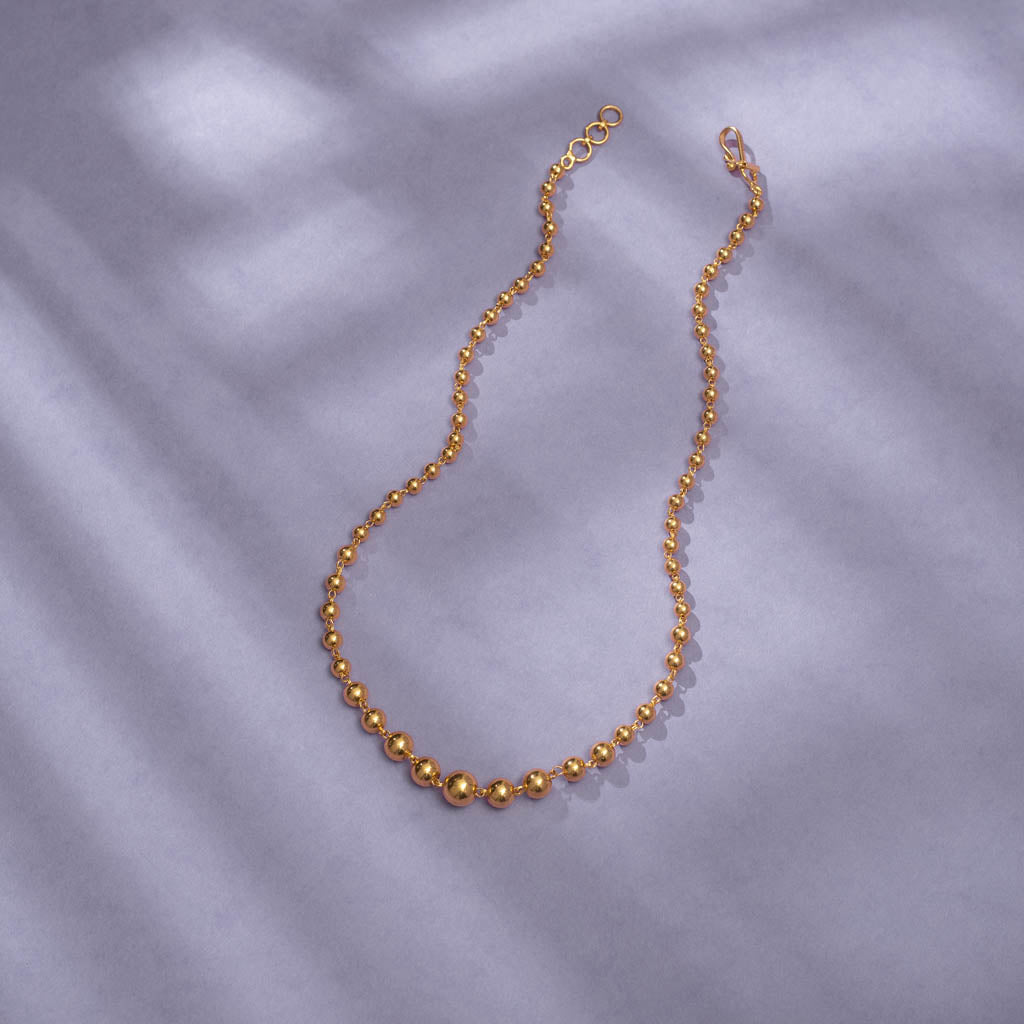 22k Plain Gold Necklace JG-2103-00670
