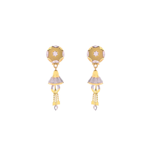 22k Plain Gold Earring JG-2106-01449