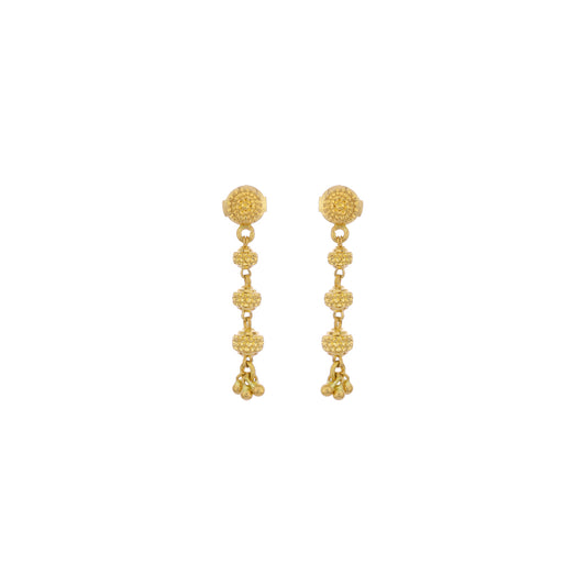 22k Plain Gold Earring JG-2107-02011