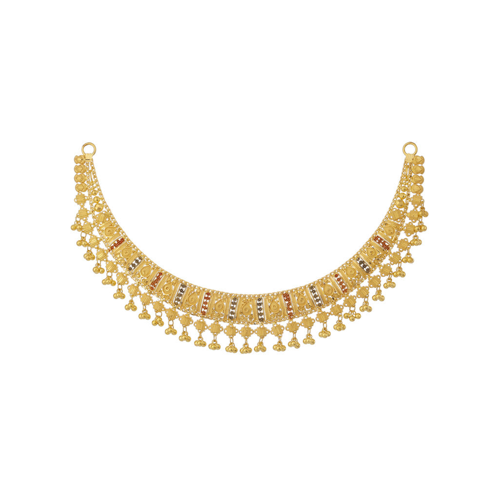 22k Plain Gold Necklace Set JG-2107-02185