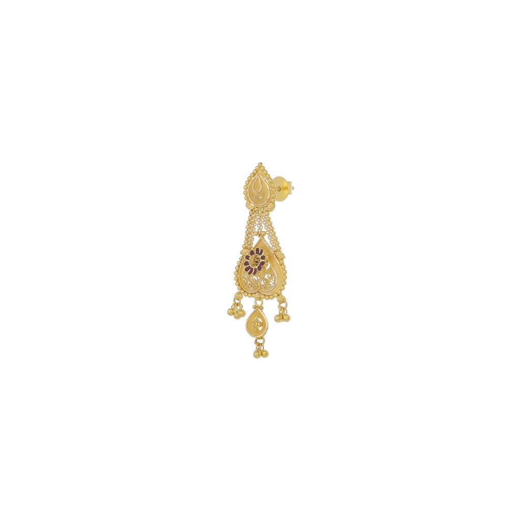 22k Plain Gold Necklace Set JG-2107-02555