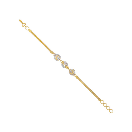 22k Plain Gold Bracelet JG-2107-02573