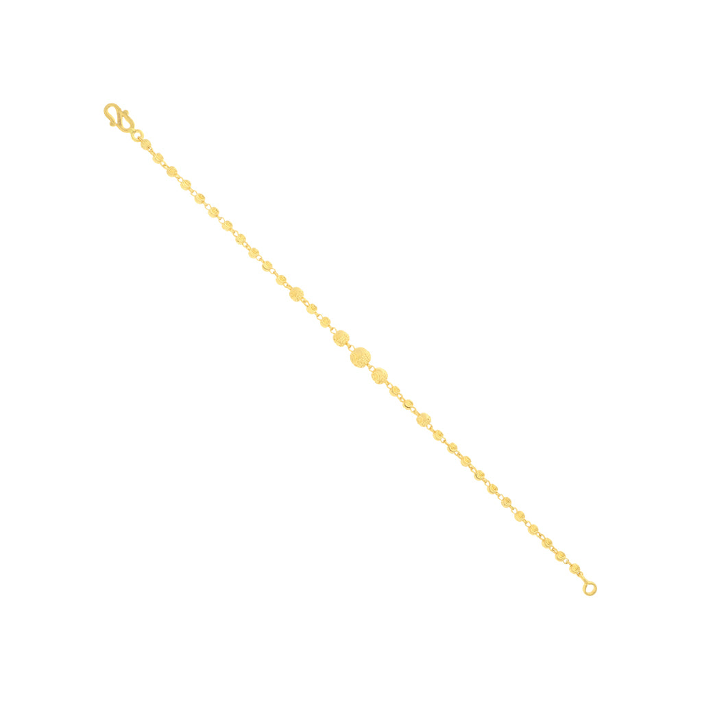 22k Plain Gold Bracelet JG-2108-03558