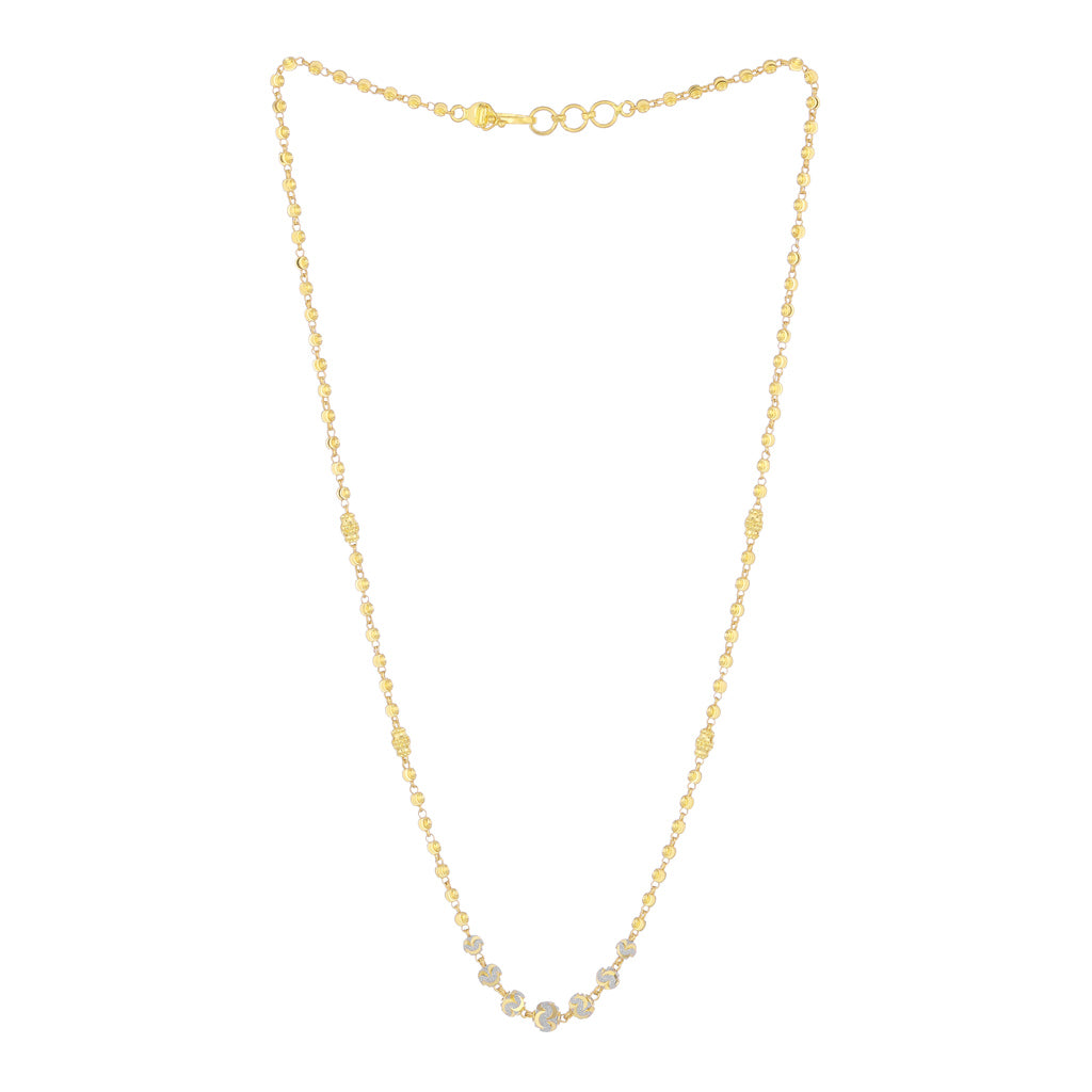 22k Plain Gold Necklace JG-2108-03880