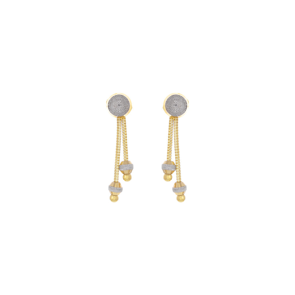 22k Plain Gold Earring JG-2108-04126