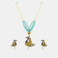 22k Gemstone Necklace Set JGE-2211-07628
