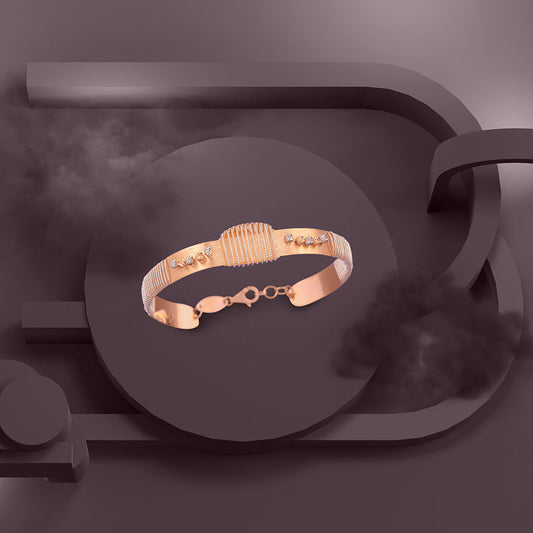 18k Plain Gold Bracelet JGI-2206-06308