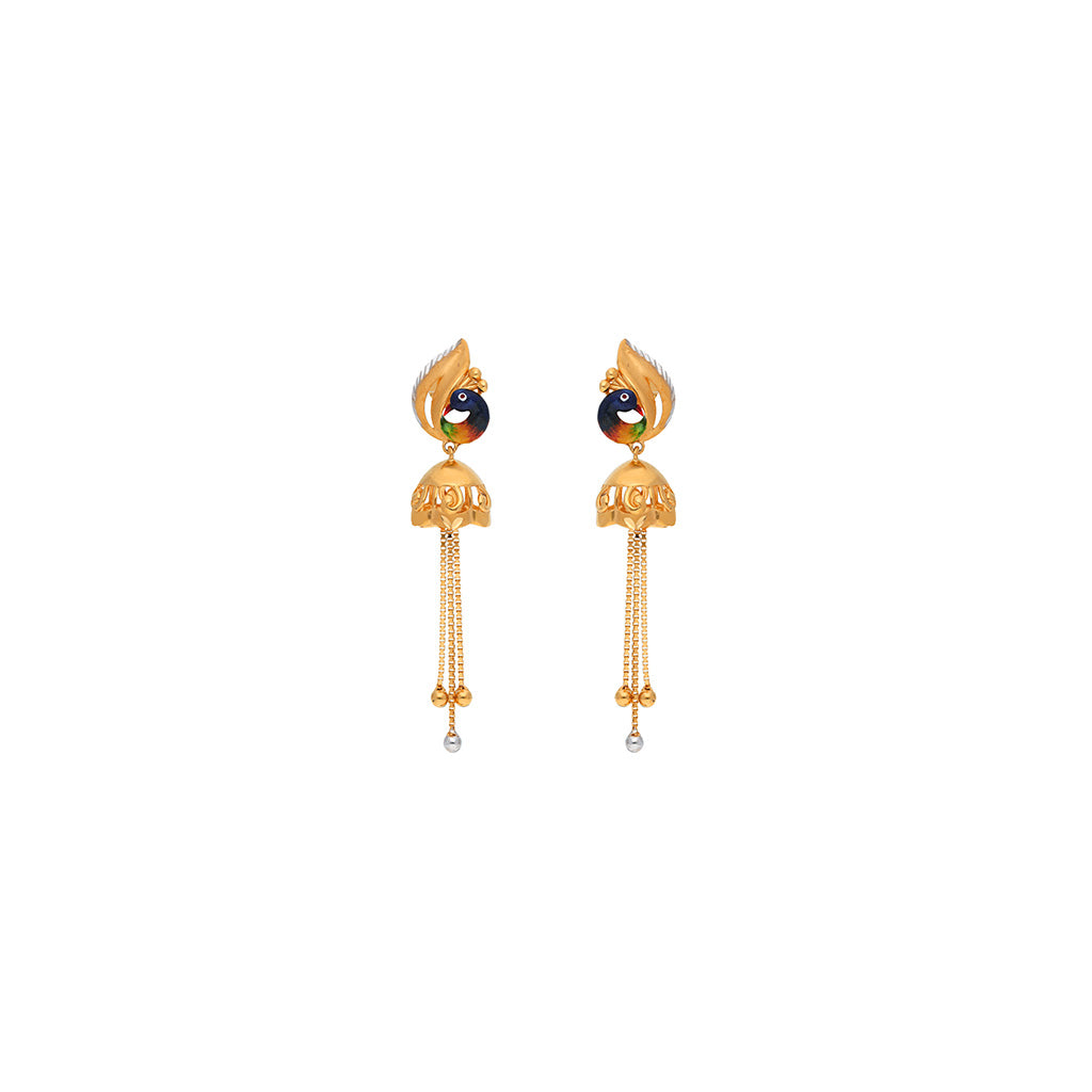22k Plain Gold Earring JGS-1911-00451