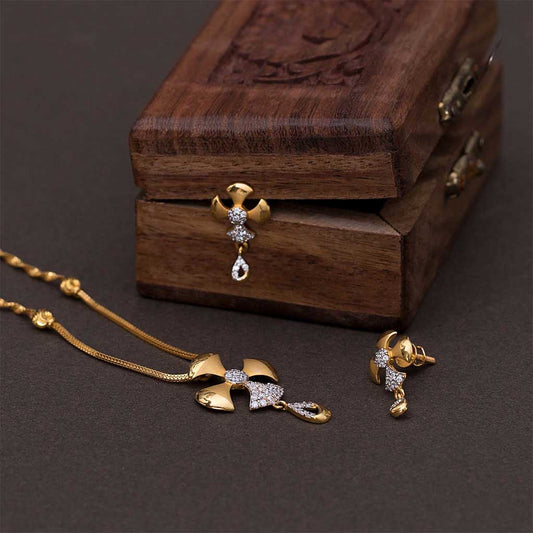 22k Gemstone Necklace Set JGS-1911-00861