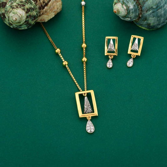 22k Gemstone Necklace Set JGS-2001-00491