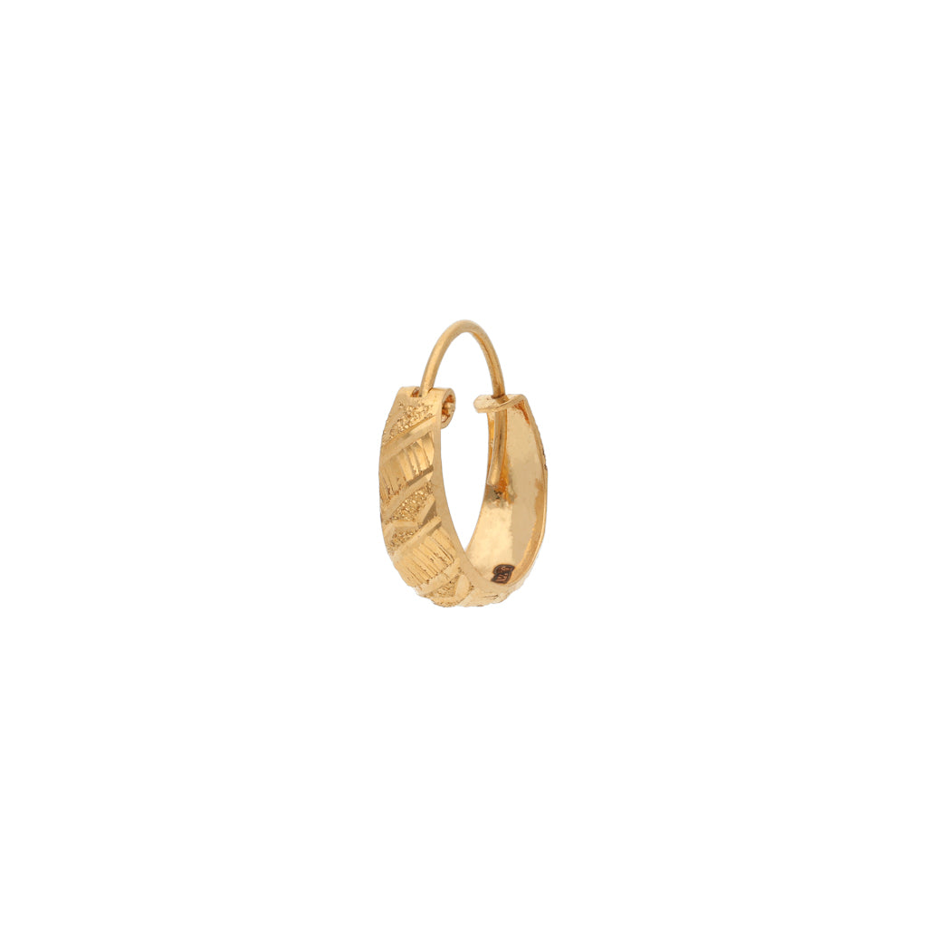 22k Plain Gold Earring JGS-2006-02760