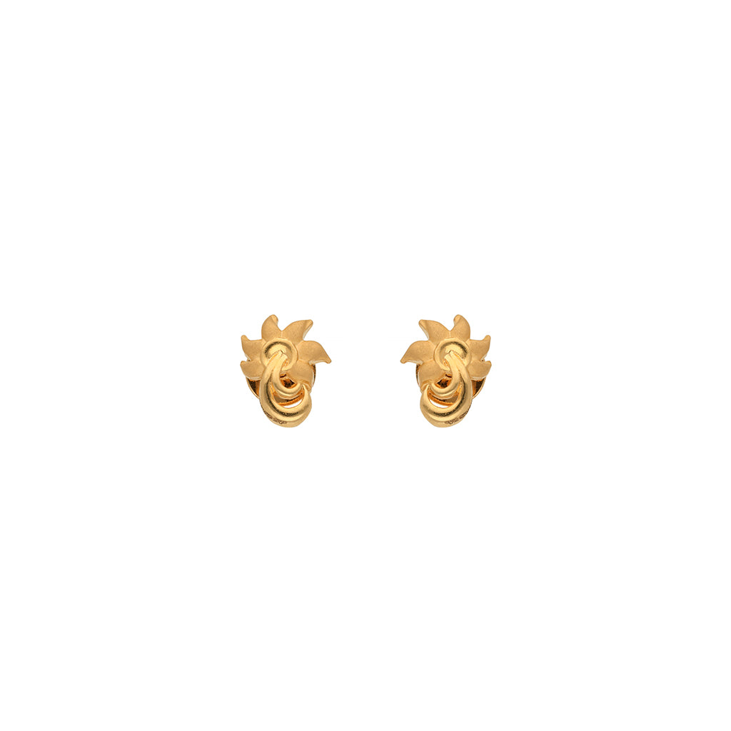 22k Plain Gold Earring JGS-2006-02971