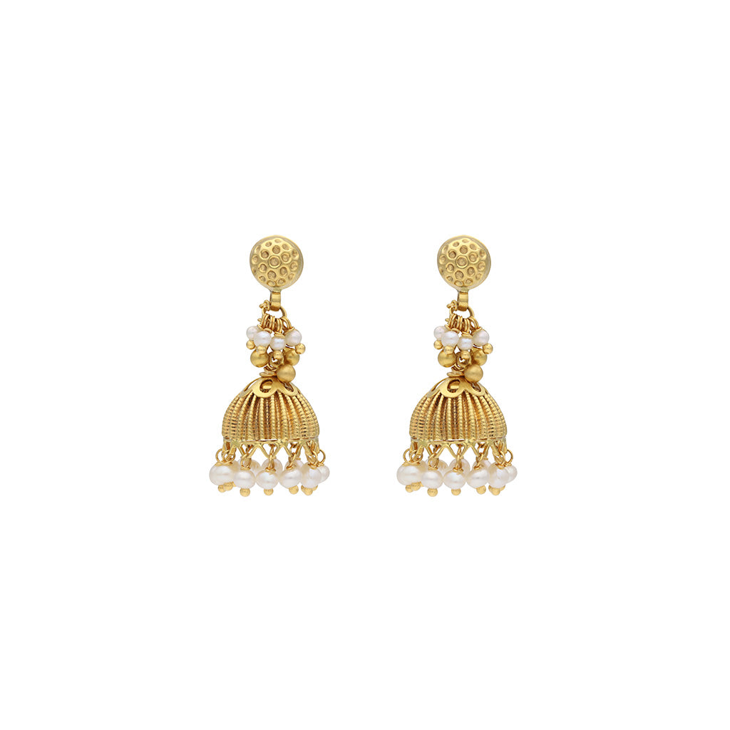 22k Plain Gold Earring JGS-2012-03542